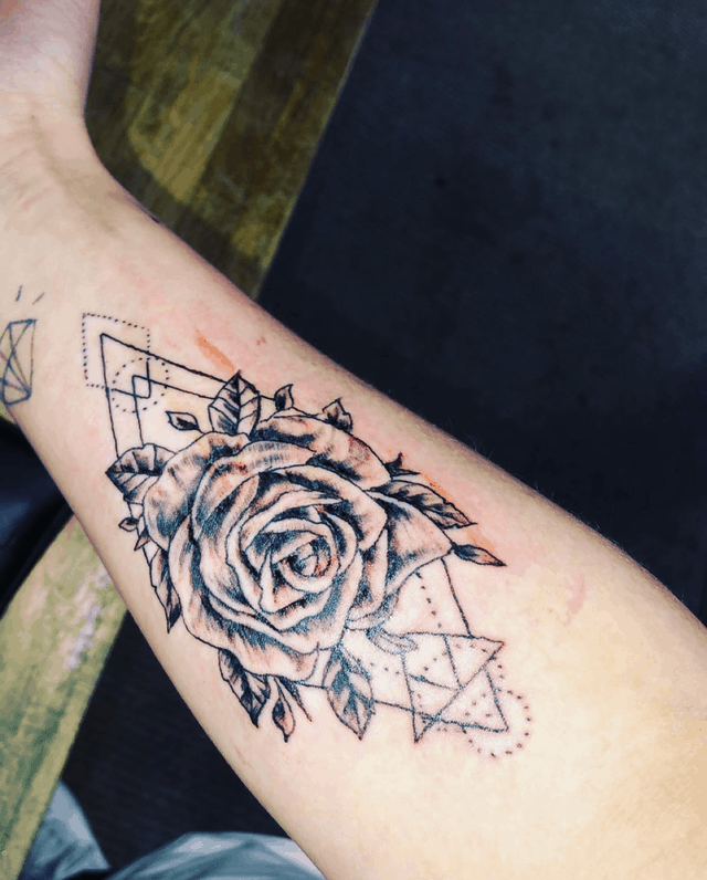 geometric tattoo fail