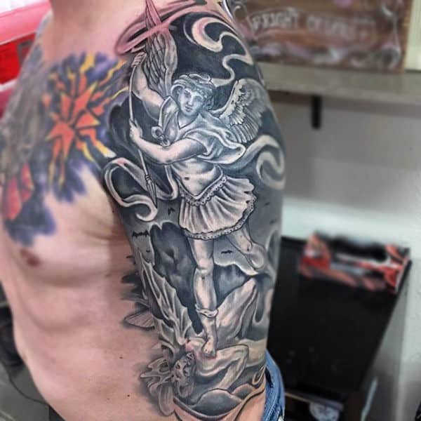 Getting Rid Of Evil Guardian Angel Tattoo On Mens Arms
