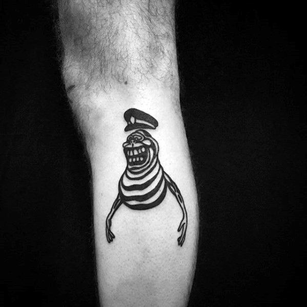 Ghoast Simple Leg Mens Tattoo Ideas