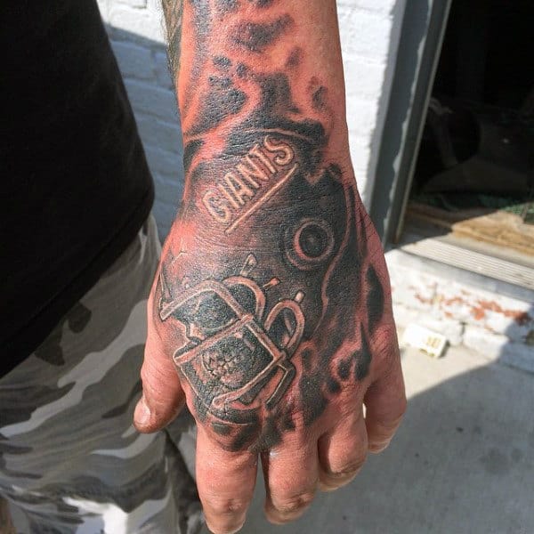 Giants Male Football Nfl Hand Tattoo