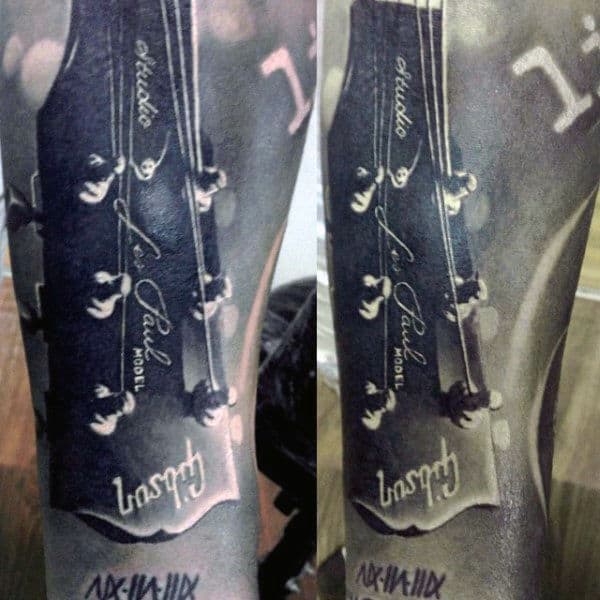 Gibson Les Paul Tattoo Of Guitar Men