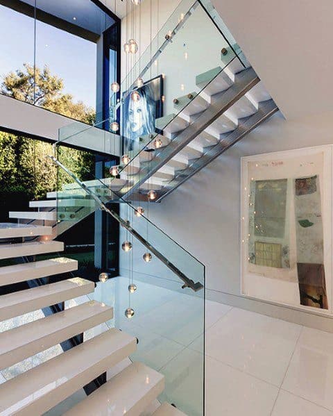 tiered glass globe lamp