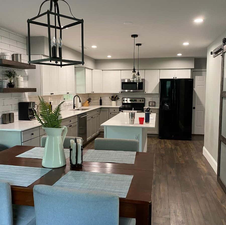 glass pendant and flush mount kitchen lights