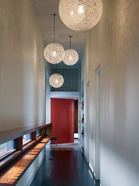 Globe Chandelier Hallway Lighting Design Inspiration