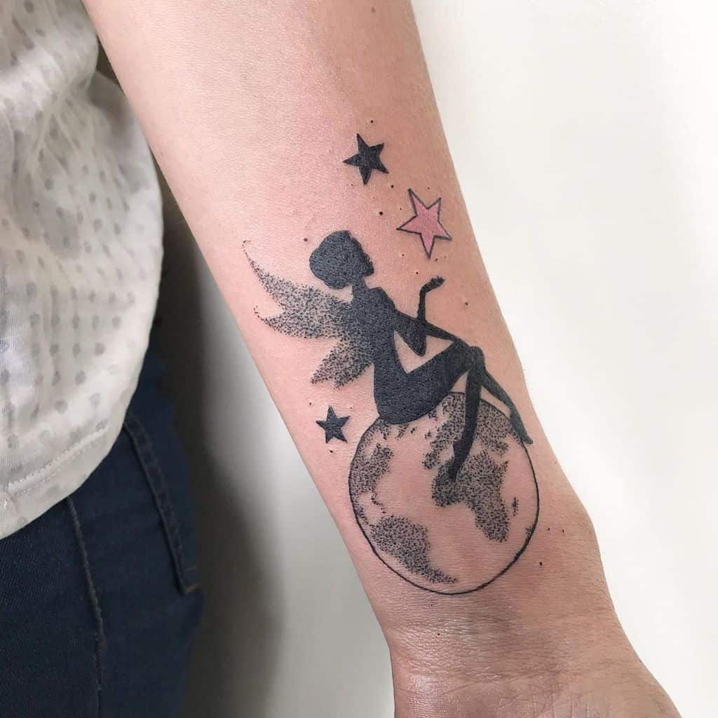 Globe Magic Fairy Tattoo
