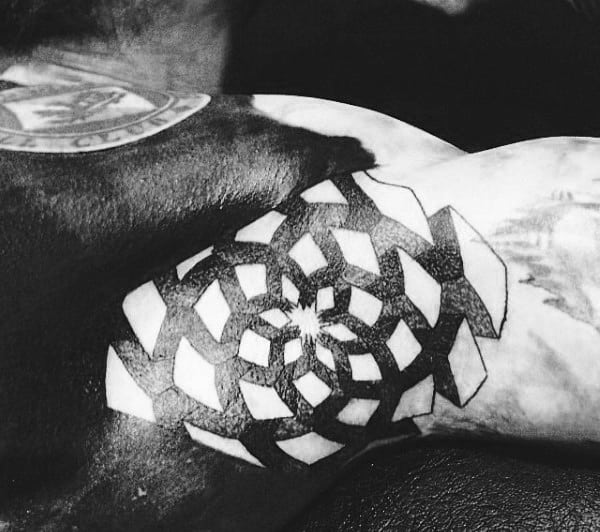 Glossy Black Tattoo Guys Armpits