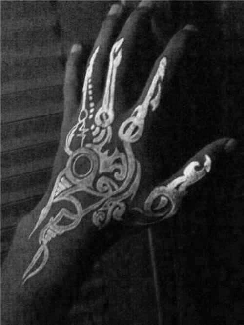 Glow In The Dark Hand Tattoos For Men