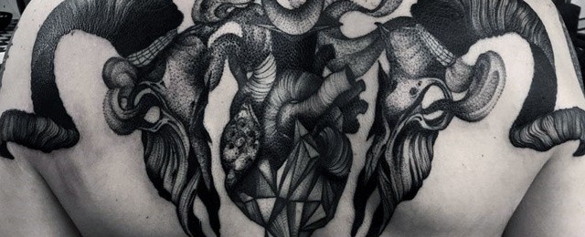 Goat Skull Tattoo Designs For Men