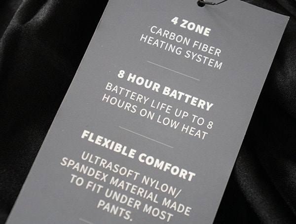 Gobi Heat Basecamp Heated Baselayer Pants Tag 4 Zone Carbon Fiber Heating Element