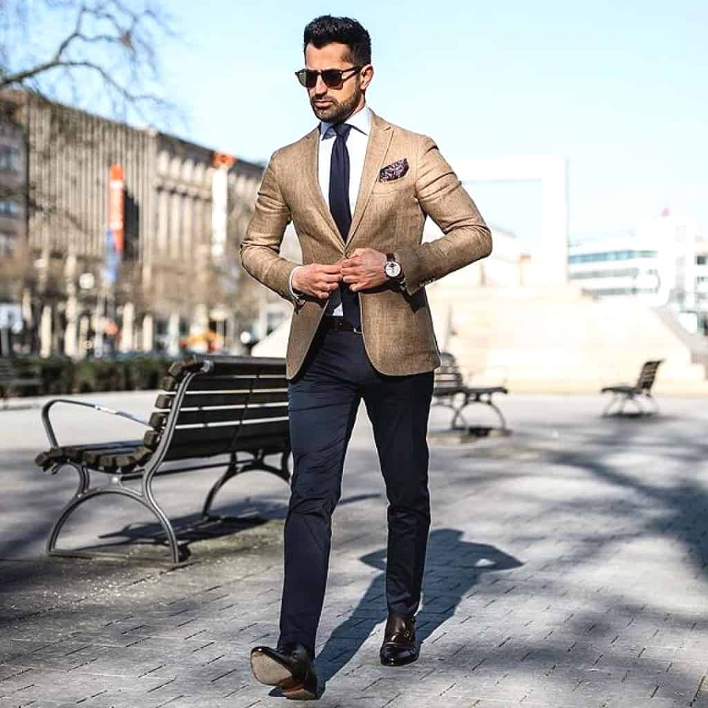 Gold Suit Mens Wear