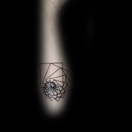 Golden Ratio Fibonacci Spiral Mens Outer Forearm Tattoo