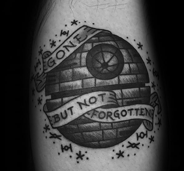 Gone but not forgotten: a starry Death Star tattoo