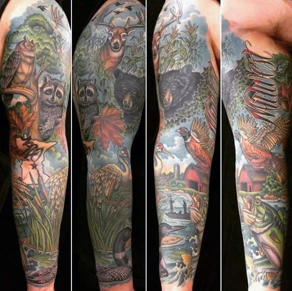 Gone Fishing Men Tattoo