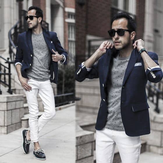 Good How To Wear Male Boat Shoes Outfits Style Ideas Blue Blazer With White Shorts