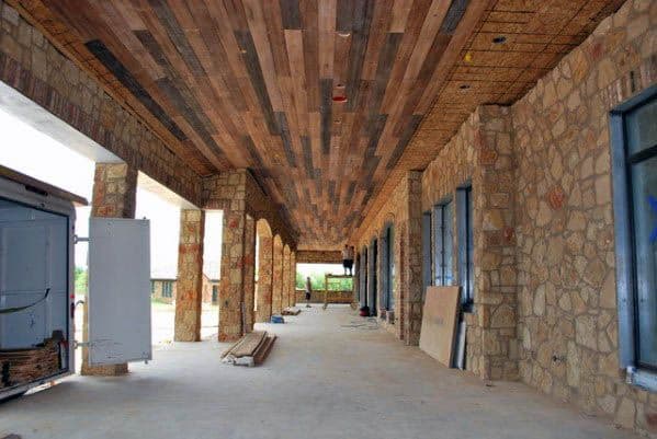 reclaimed wood ceiling