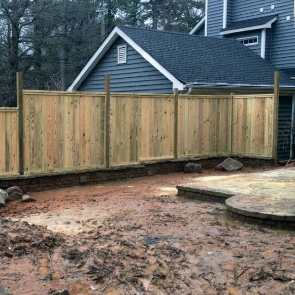 backyard wood privacy fence