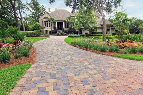 interlocking concrete pavers