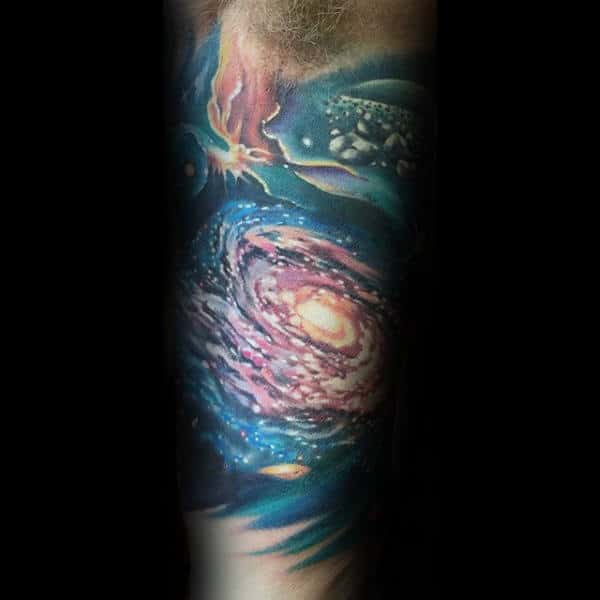 Gorgeous Astronomy Tattoo Male Forearms