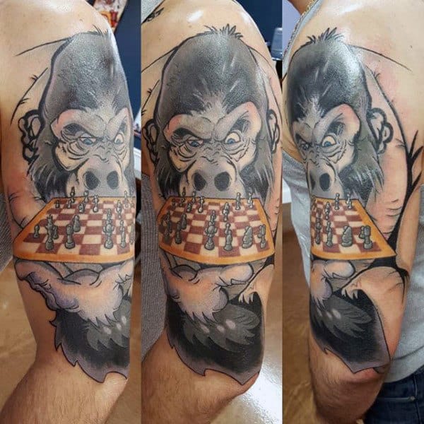 Gorilla Jiu Jitsu Guys Half Sleeve Tattoo