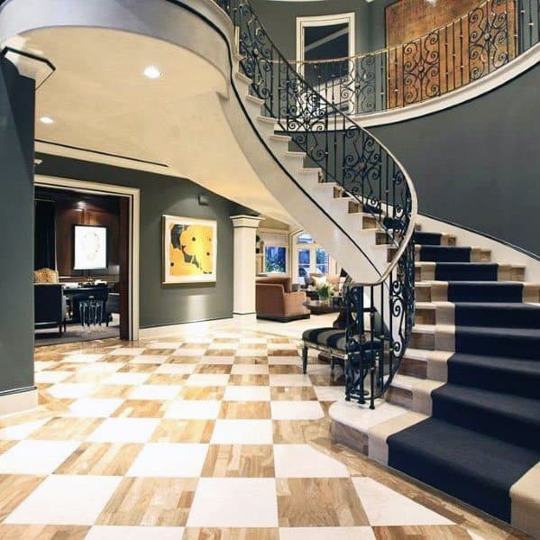 grand home entry staircase railing ideas