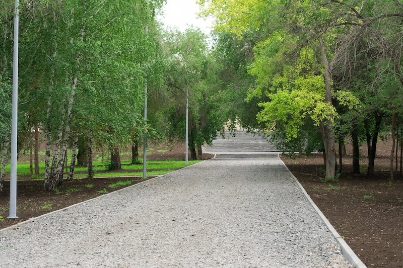 large gravel walkway