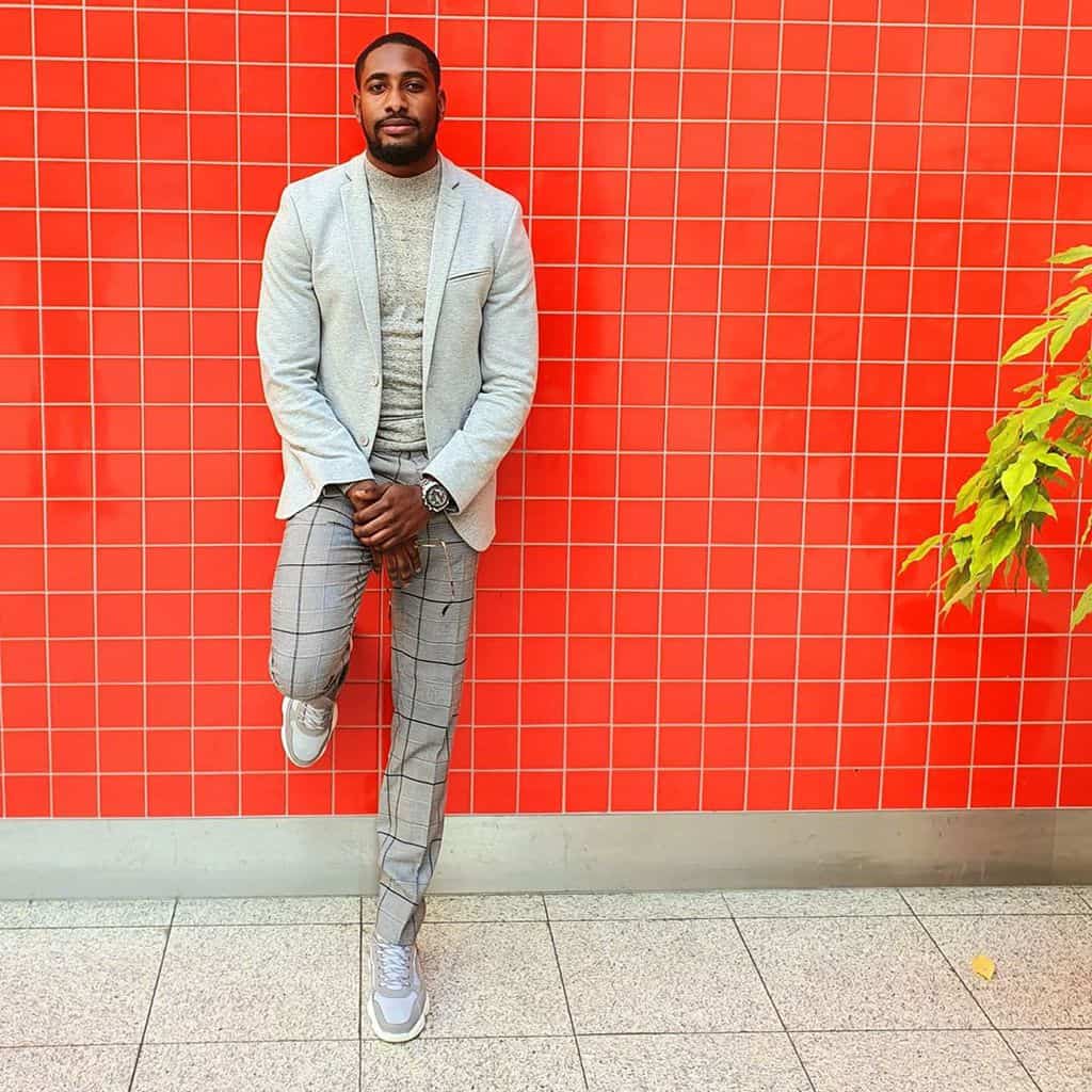 Gray Checkered Pants