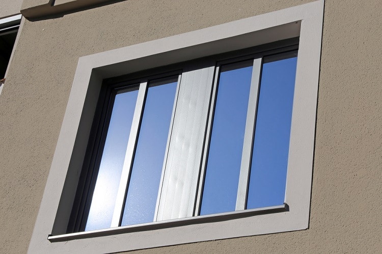 gray modern exterior window trim
