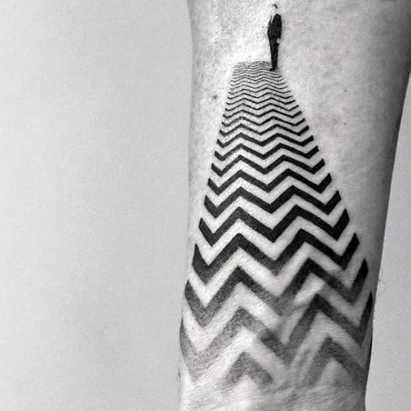 Great Geometric Pattern Inner Forearm Wrist Male Tattoos