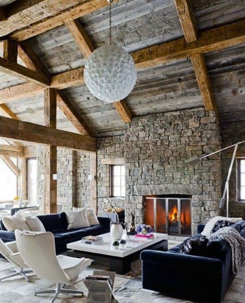 dual-toned wood ceiling