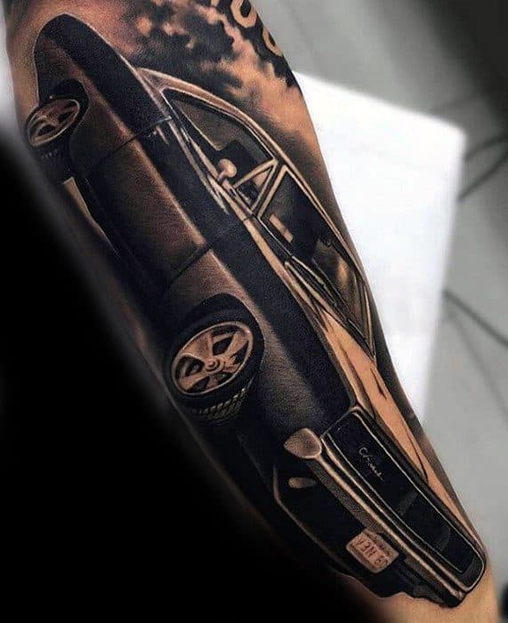 Greatest Male Muscle Car Forearm Tattoo