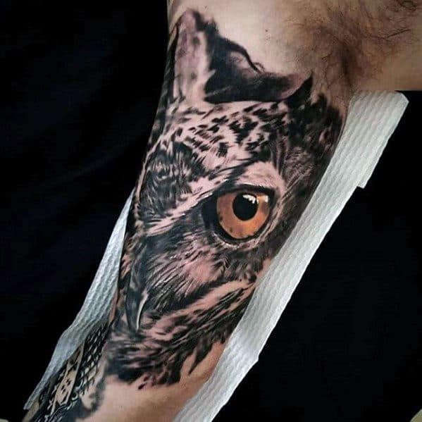 Greatest Tattoo Owl Design On Man