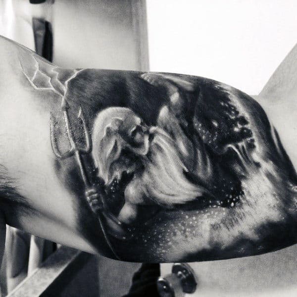 Greek God Tattoo For Men On Bicep