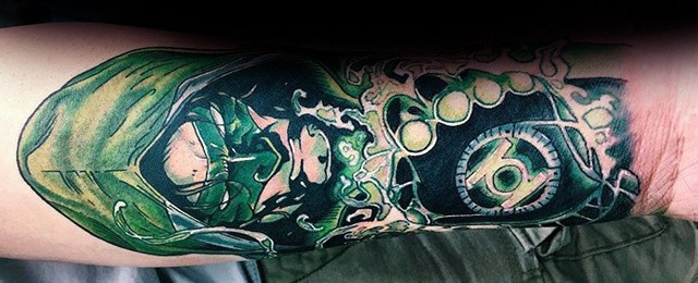 Green Lantern Tattoo Designs For Men