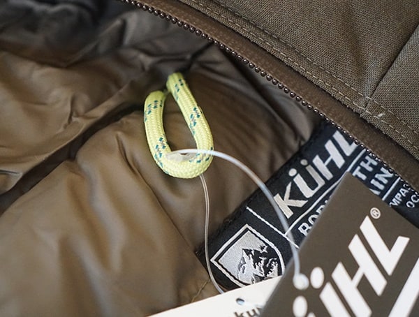 Green Paracord Hang Loop Mens Firestorm Down Parka