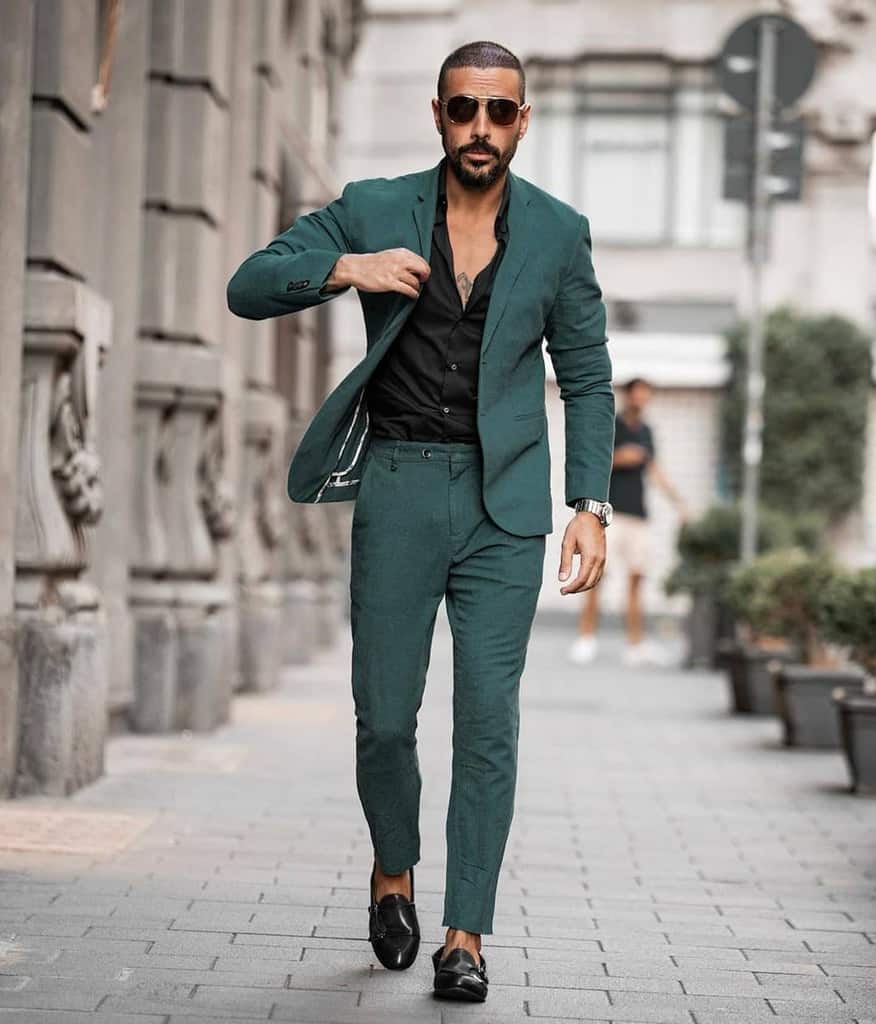 Green Suit Dapper Mens Wear