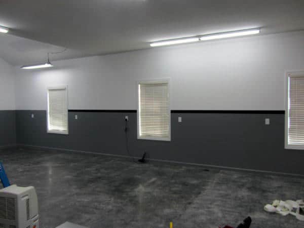Grey And Black Garage Wall Paint Colors Contrasting Design Ideas