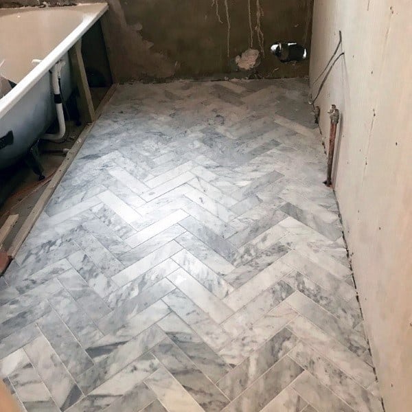 herringbone floor tiles 