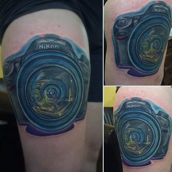 Grey Blue Camera Nikon Male Arms