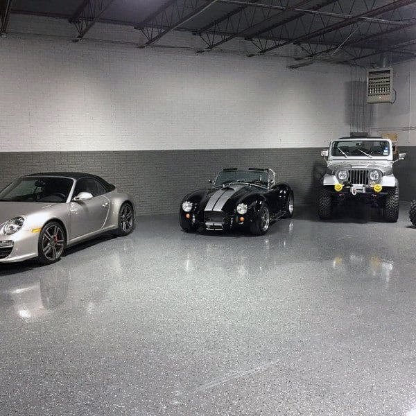 Grey Epoxy Flooring Covering Garage