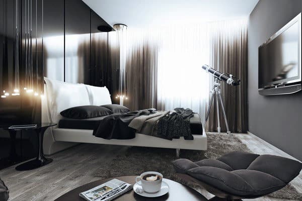 modern men's bedroom