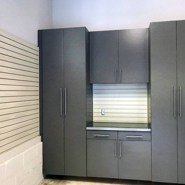 Grey Painted Garage Cabinet Ideas