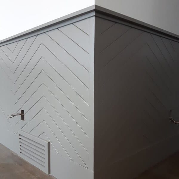 gray pattern modern wainscoting