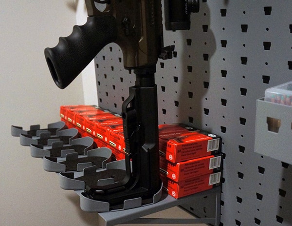 grey powdercoat vertical rifle shotgun mount