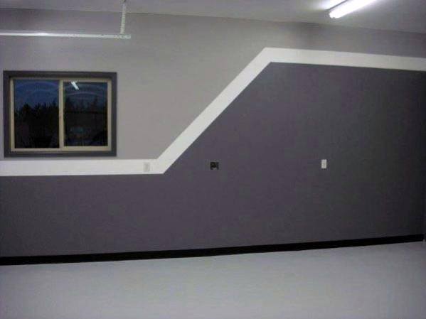 gray garage wall with window 
