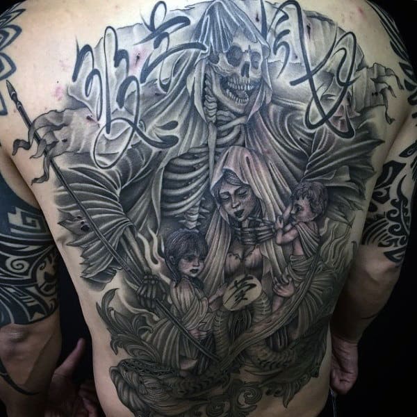 Grim Reaper Tattoo Ideas For Men On Back