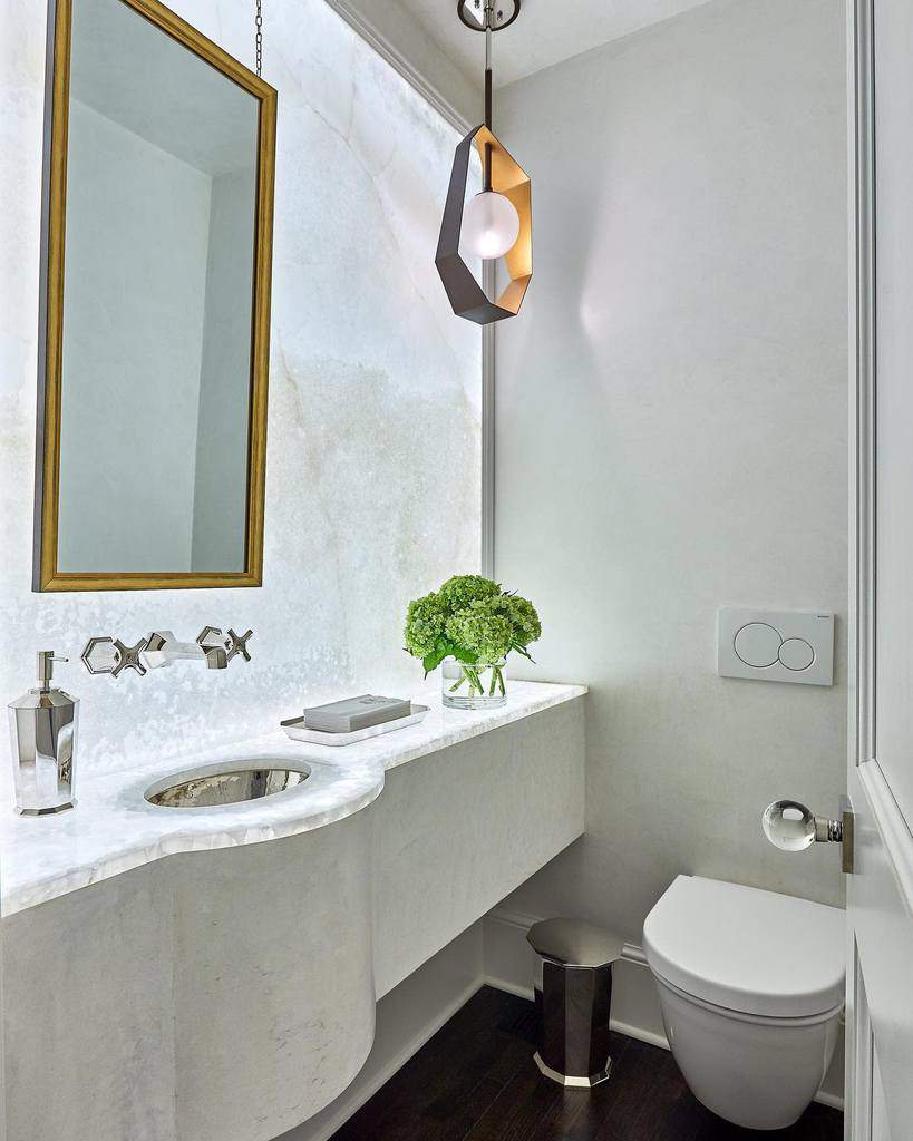 modern bathroom unique vanity gold frame mirror