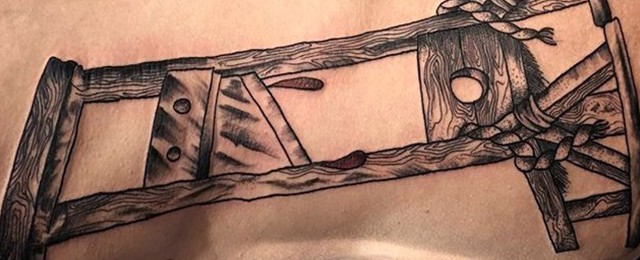 Guillotine Tattoo Designs For Men