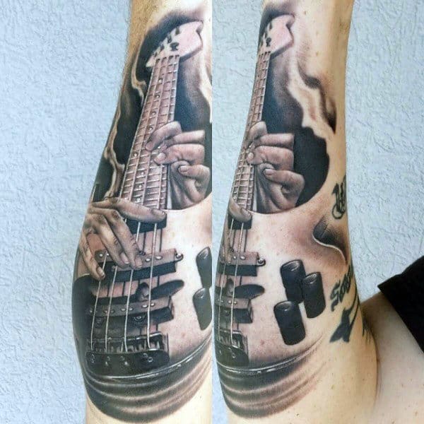 Guitar String Tattoo For Men