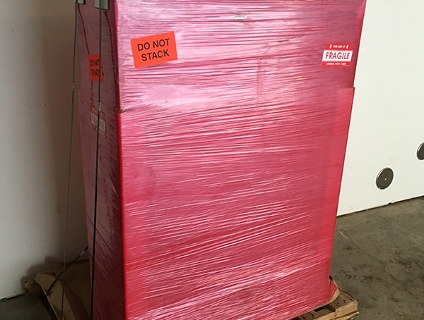Gun Safe Cabinet In Shipping Tape Delivery