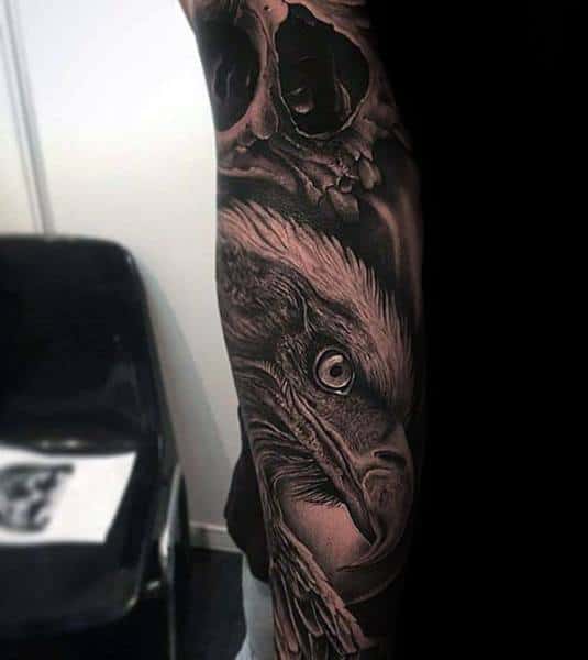 Guy With Badass Eagle Tattoo